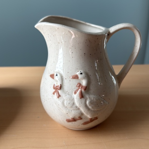 Vintage ceramic Creamer & Napkin Holder set ducks - Picture 8 of 13